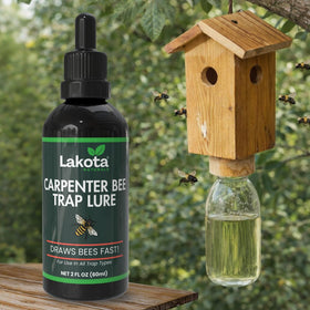 Lakota Naturals dropper applying lure inside the trap.