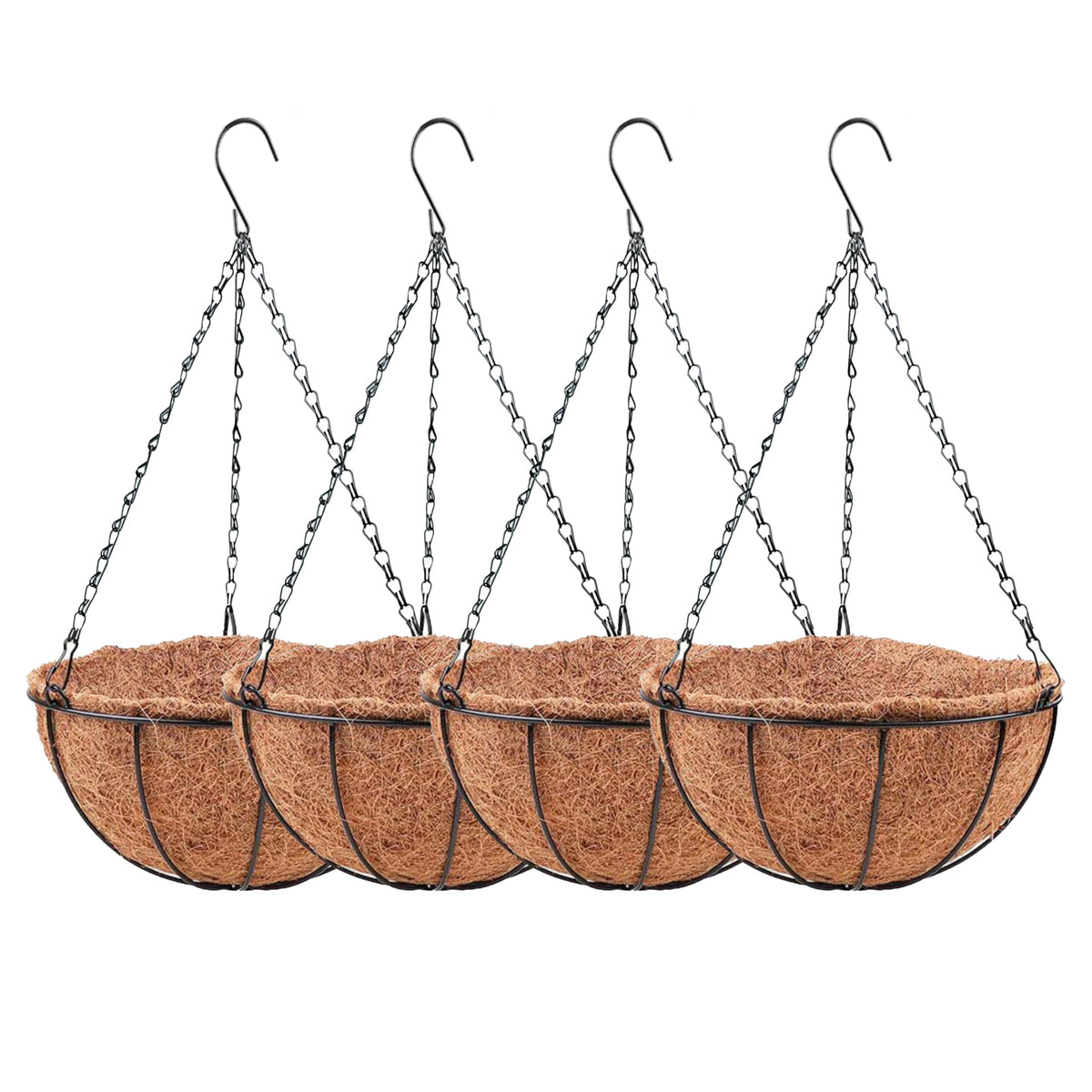 LáLáGreen 8-inch coco liner hanging basket for drainage and airflow
