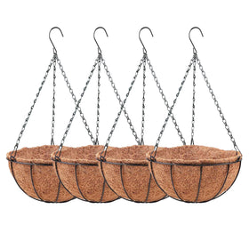LáLáGreen 8-inch coco liner hanging basket for drainage and airflow