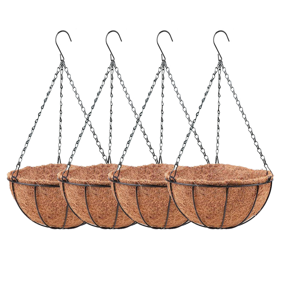 LáLáGreen 8-inch coco liner hanging basket for drainage and airflow
