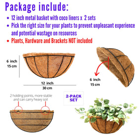 LáLáGreen metal wire planter for outdoor walls adds rustic charm and compact space-saving.