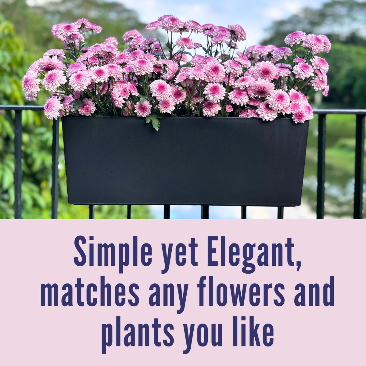 LáLáGreen self-watering feature supports steady moisture for thriving balcony gardens.