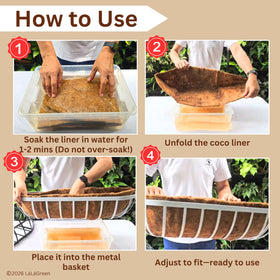 LáLáGreen pre-soaked liner prepares for easy planting.