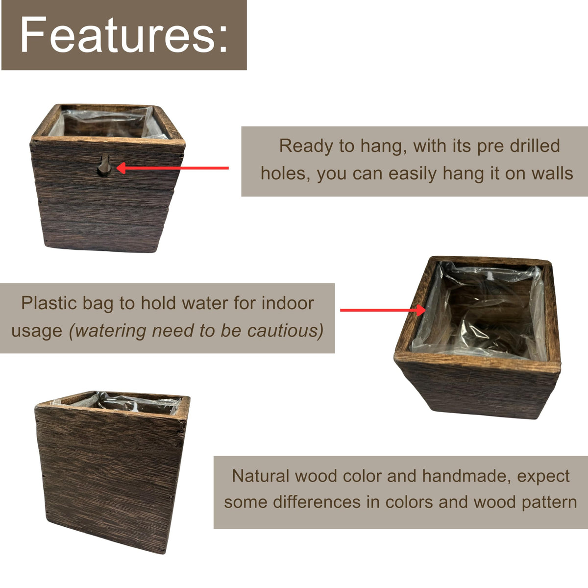 LáLáGreen tabletop planter box ideal for desks and shelves