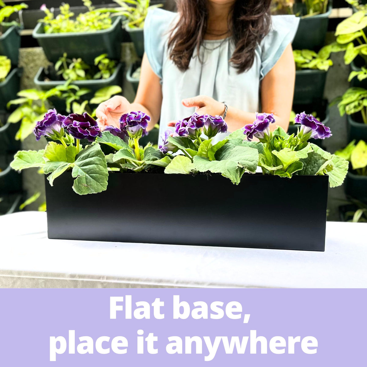 LáLáGreen planter on deck ideal for indoor/outdoor decorating