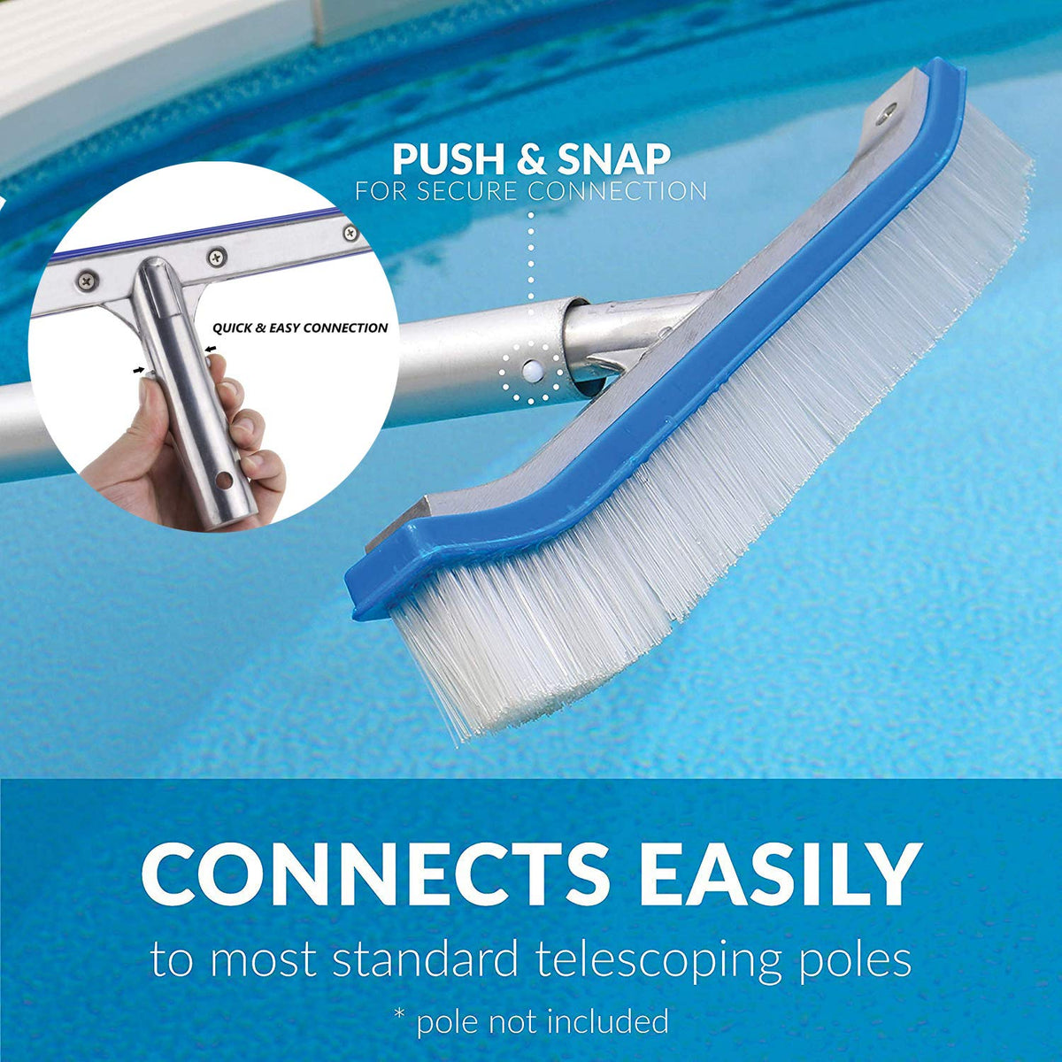 LALAPOOL curved edges help brush along corners and tile lines.