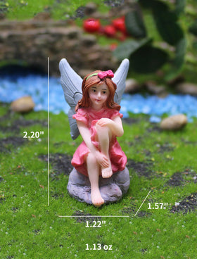 Lamnes resin fairy garden ornaments brighten indoor shelves and terrariums with long-lasting color.