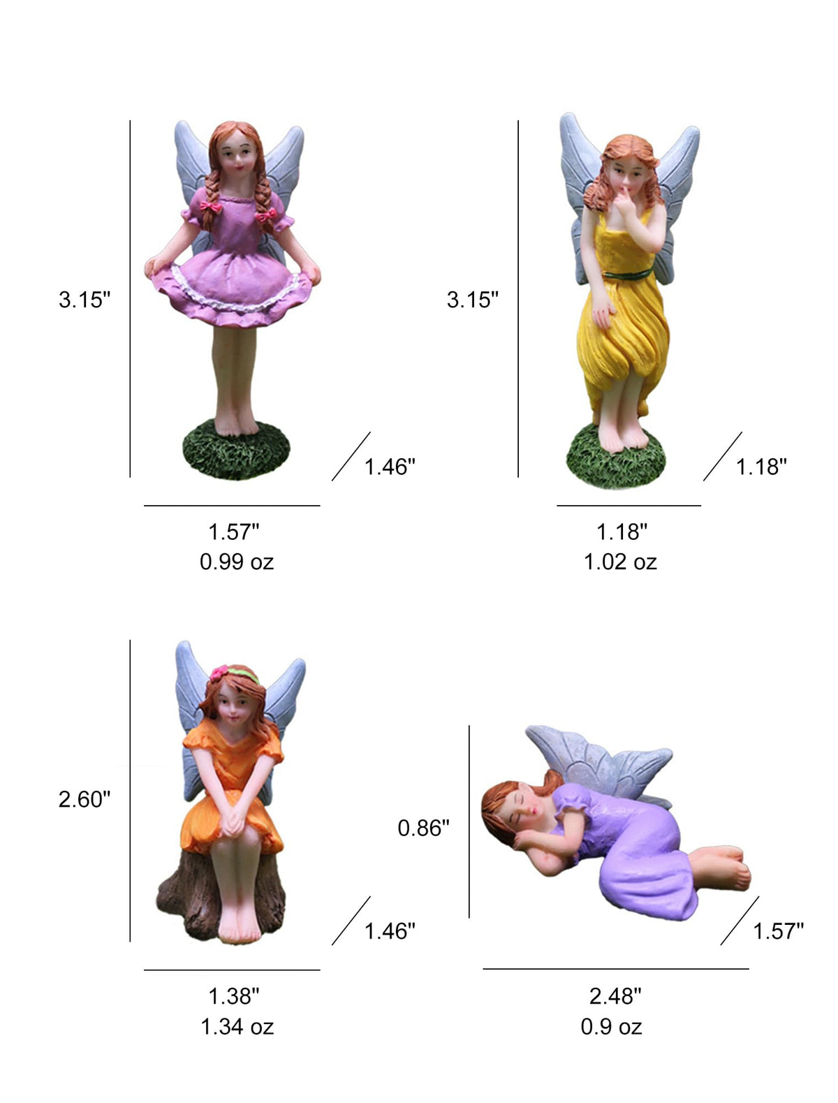 Lamnes outdoor-friendly fairies withstand weather while adding charming focal points to micro landscapes.