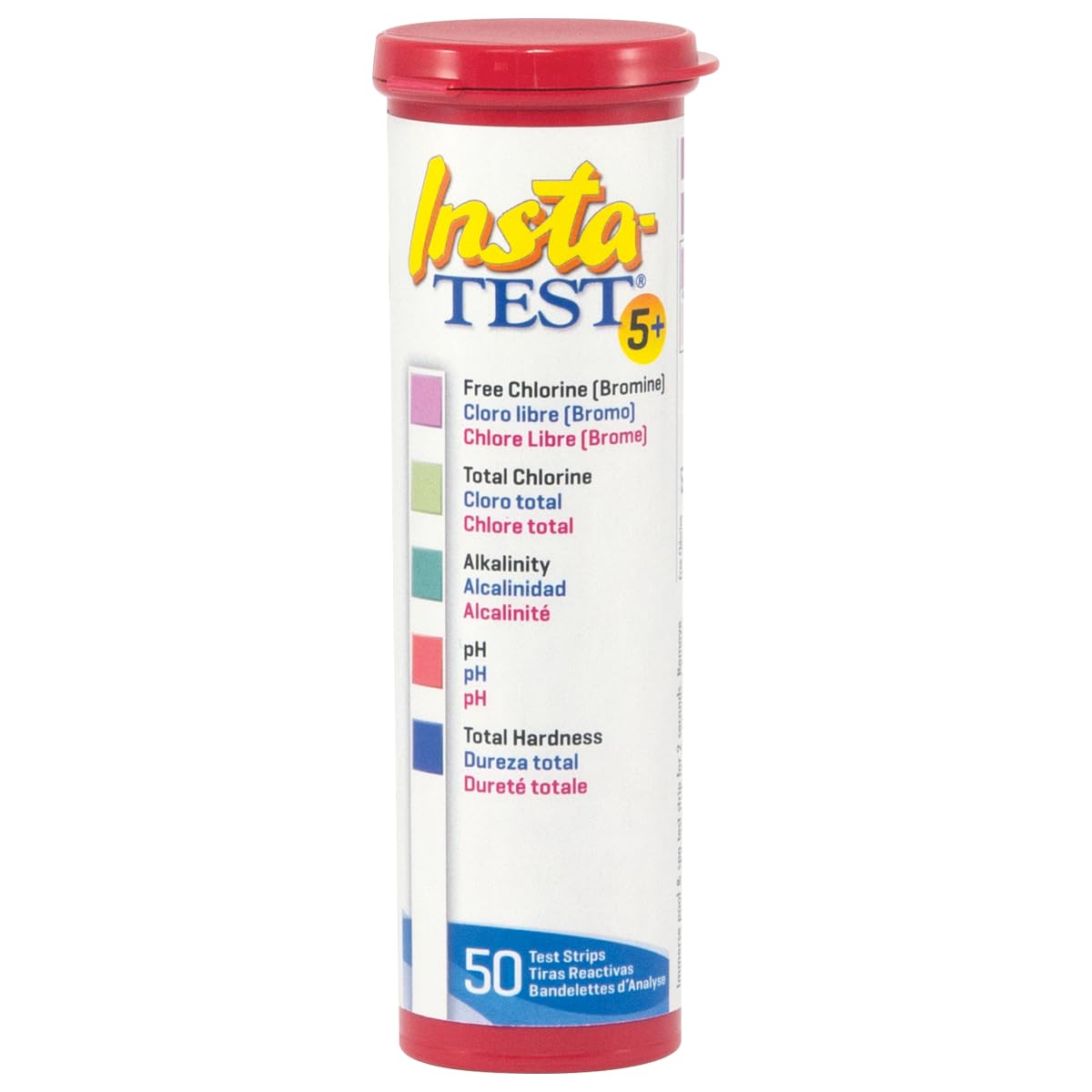 LaMotte Insta-Test 5 pool strip bottle with five-test kit provides fast water quality results.
