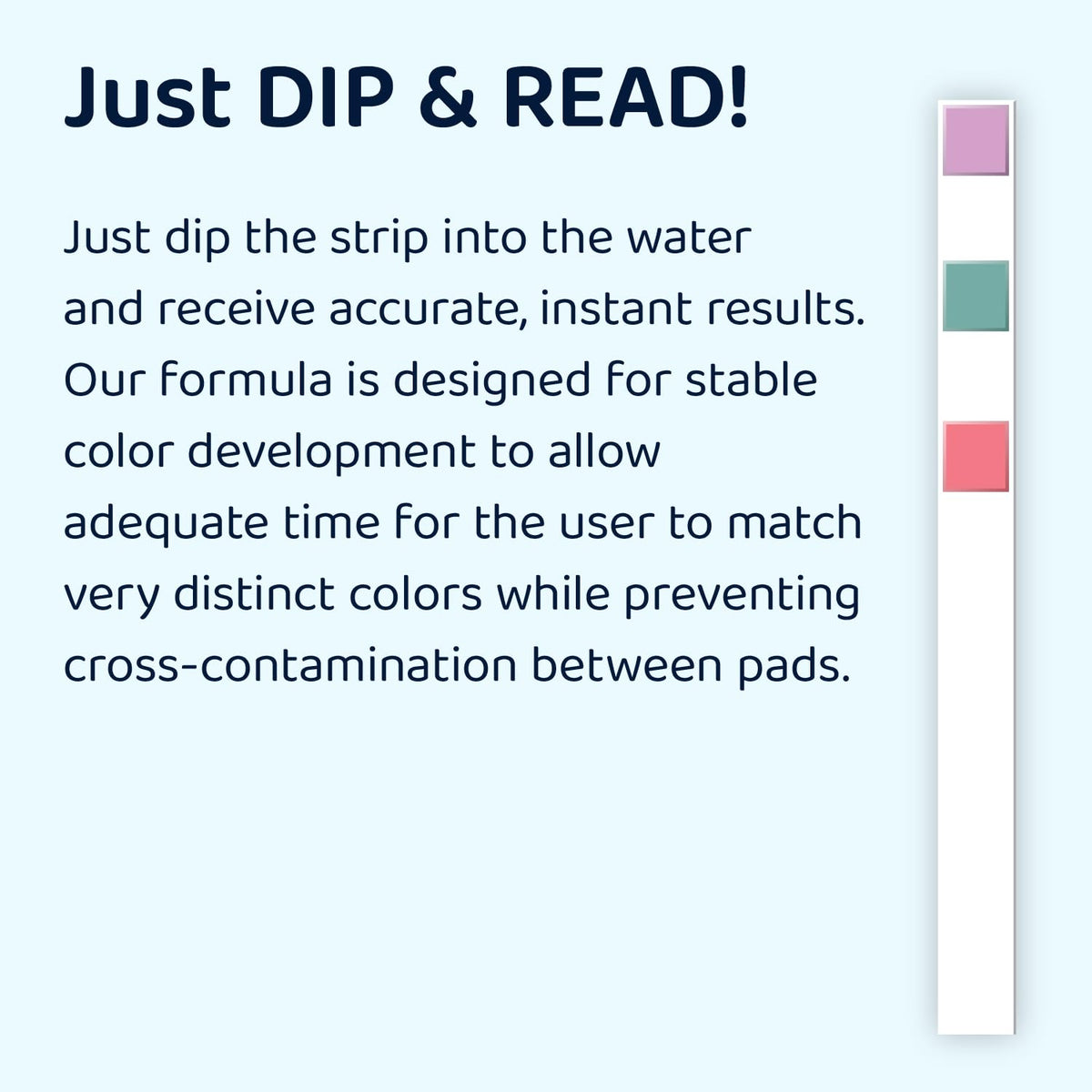 LaMotte Insta-Test 5 strip color chart emphasizes easy readability for accurate dosing.