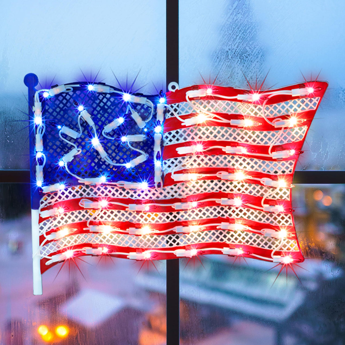 LAMPHOME plug-in design powers the flag lights for easy, stable use.