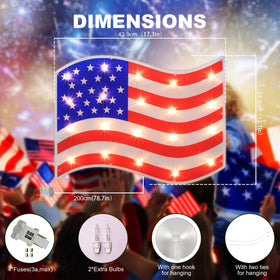 Ideal for Memorial Day and Independence Day displays on windows or storefronts.