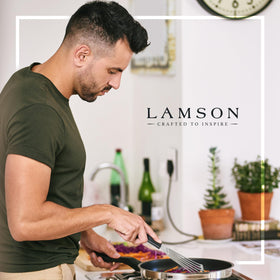 Lamson dishwasher-safe spatula ready for easy cleanup after cooking