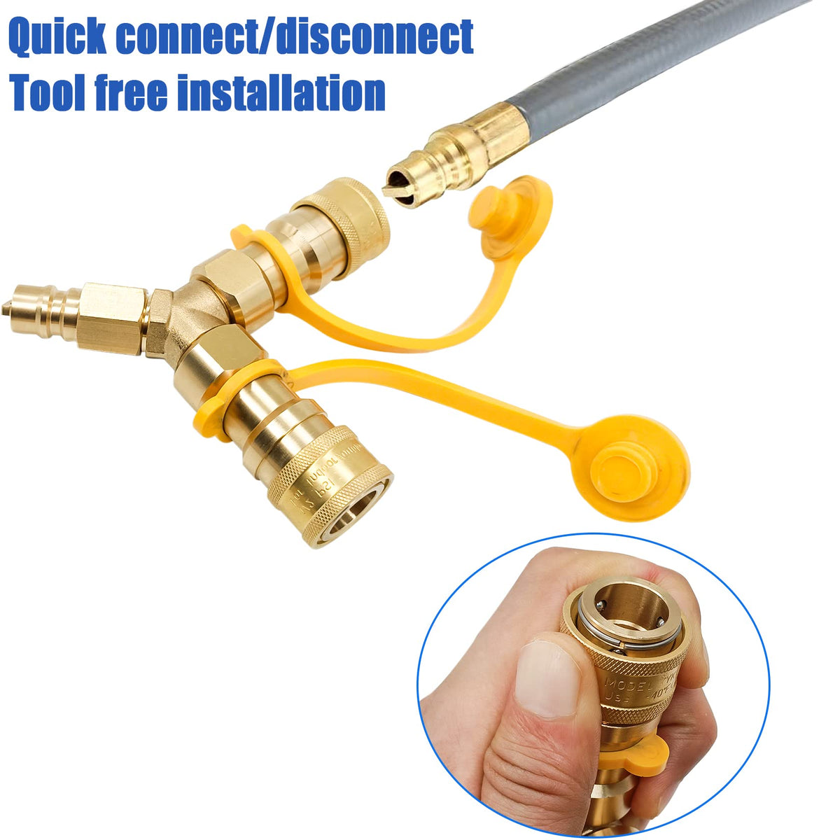 Lamudo splitter rubber cap protects ports from dust and debris when not in use.