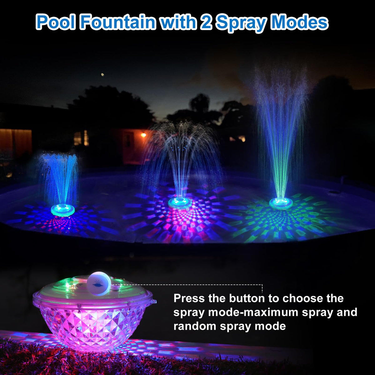 LanAqua rechargeable pool fountain charges easily for hassle-free use