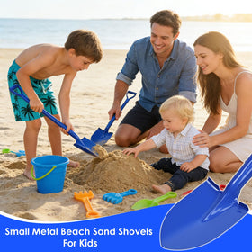 Lanathel D-grip handle shovel reduces hand fatigue during digging.