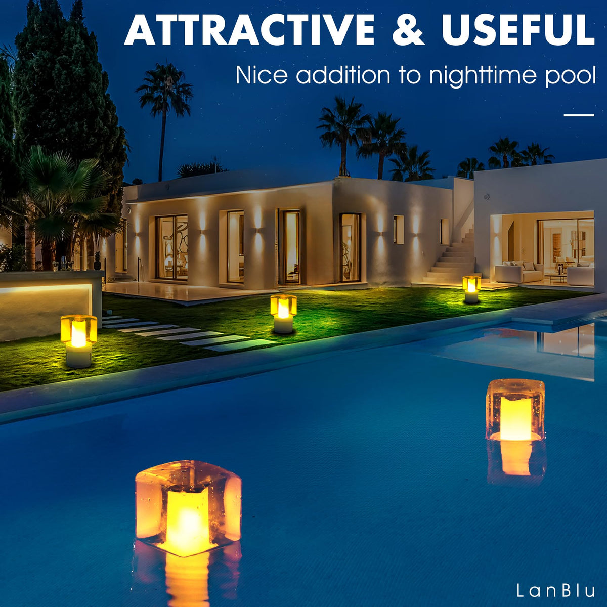 LanBlu chlorine holder accommodates four 3 inch tablets