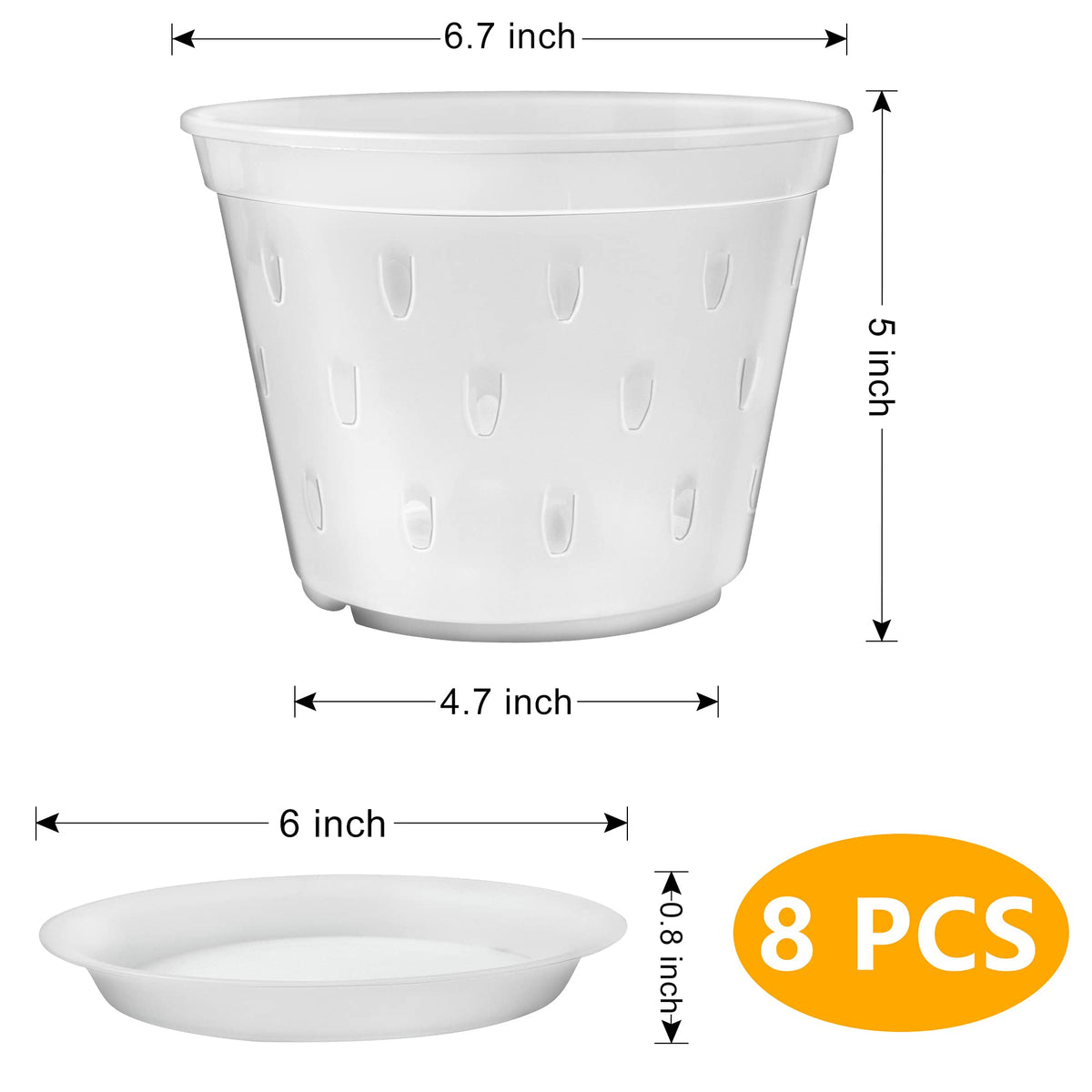 Lanccona Orchid Pot transparent walls help monitor root health.