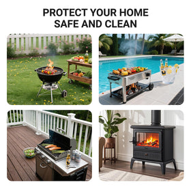 Lancryen extra-large protection area keeps cleanup minimal after outdoor barbecues.
