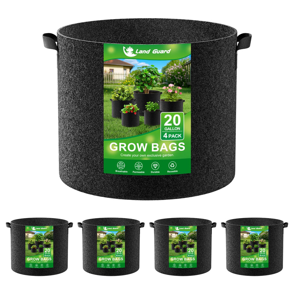 Land Guard 20g grow bag front view showing durable nonwoven fabric
