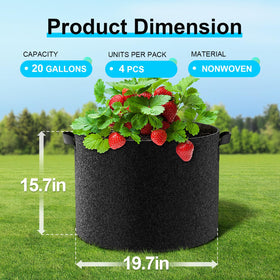Land Guard 20g grow bag side view highlighting breathability