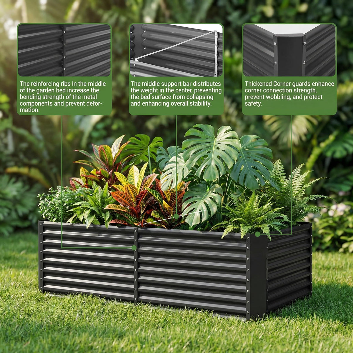 Land Guard galvanized-steel closeup demonstrates rust resistance and reinforced frame for lasting use