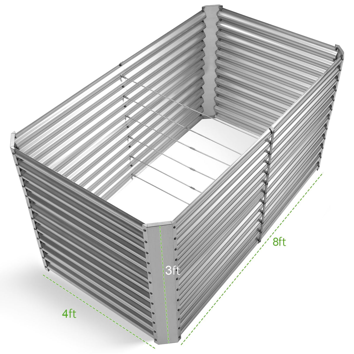 Land Guard 3ft tall raised bed side angle for easy access to plants