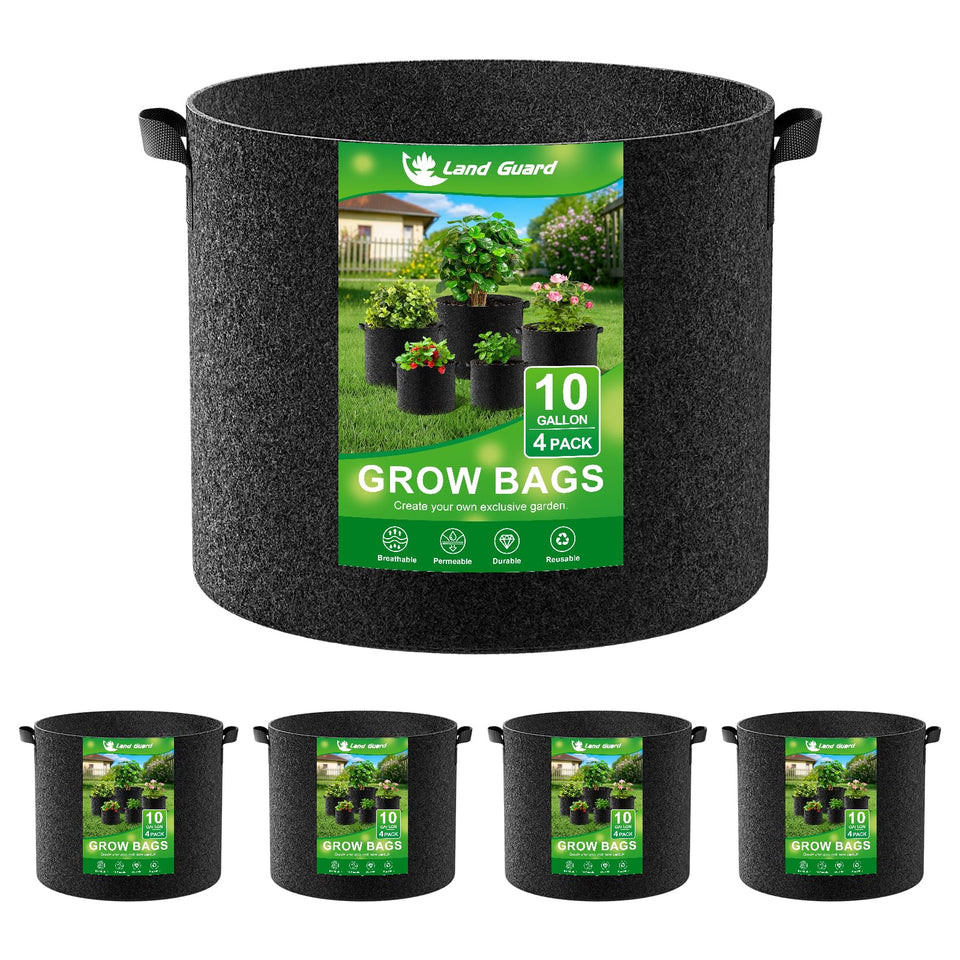 Land Guard 4-pack grow bags for versatile 10-gallon container gardening