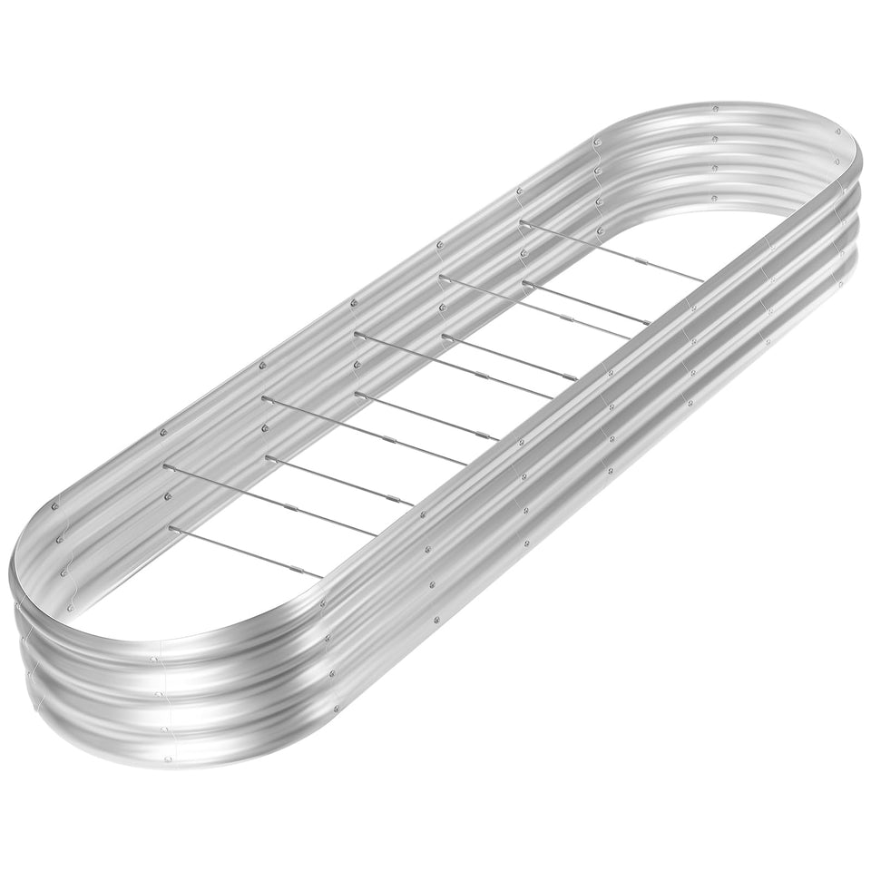 Land Guard 8ft galvanized raised bed assembly demonstrates quick setup for productive gardening.