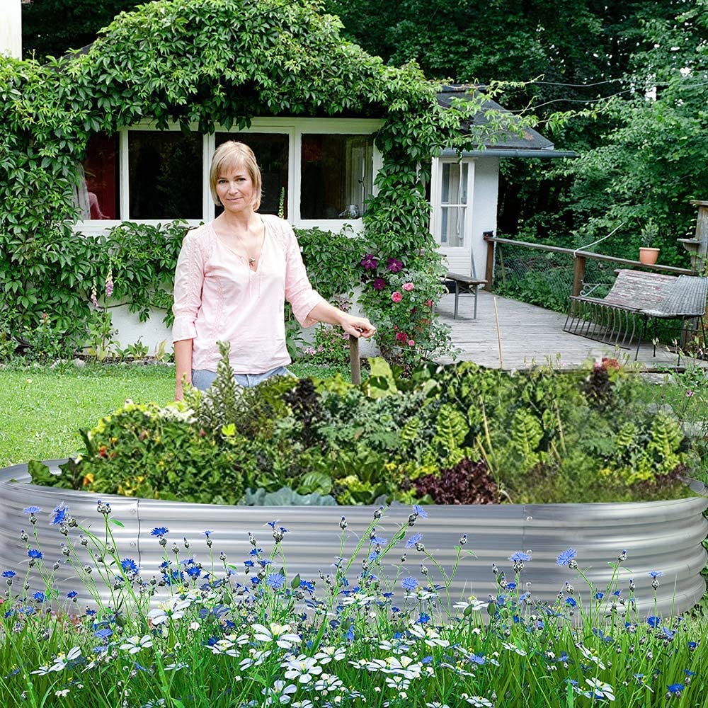 Land Guard durable metal planter box ready for year-round vegetable gardening.