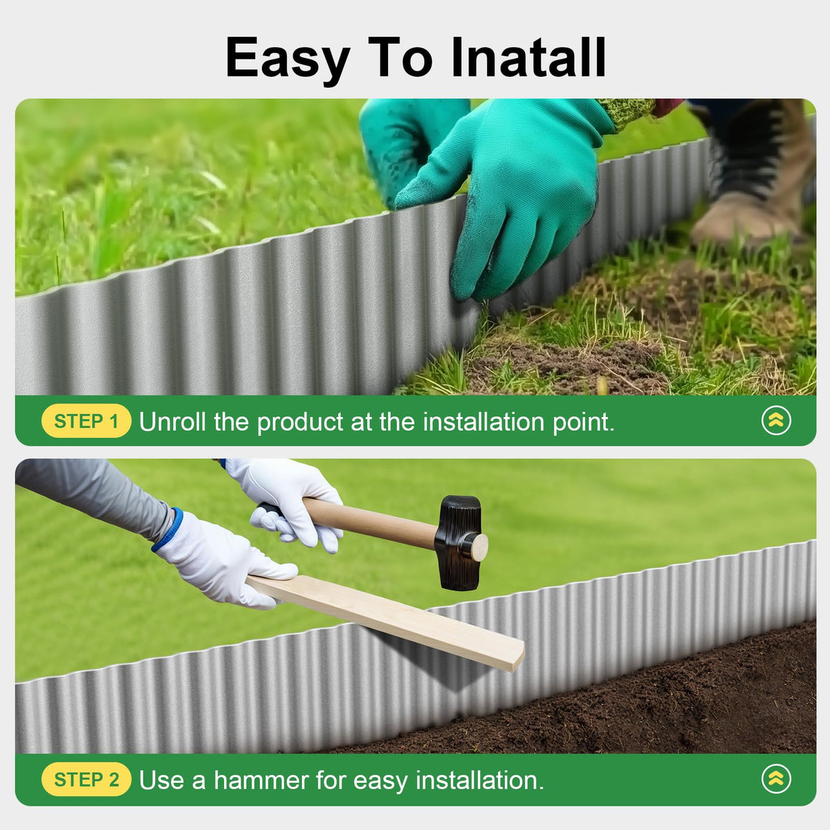 Land Guard easy-install border helps DIY gardeners create polished edges quickly.