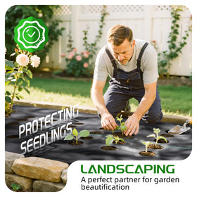Land Guard barrier is easy to lay over garden beds and pathways.