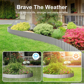 Land Guard edging defines flower bed borders and planting zones
