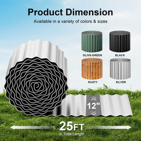 Land Guard galvanized edging enables easy DIY border installation