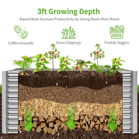 Land Guard galvanized steel raised bed with durable construction for outdoor use
