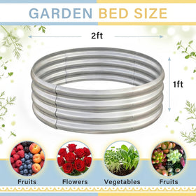 Open base galvanized bed shown for drainage and root health
