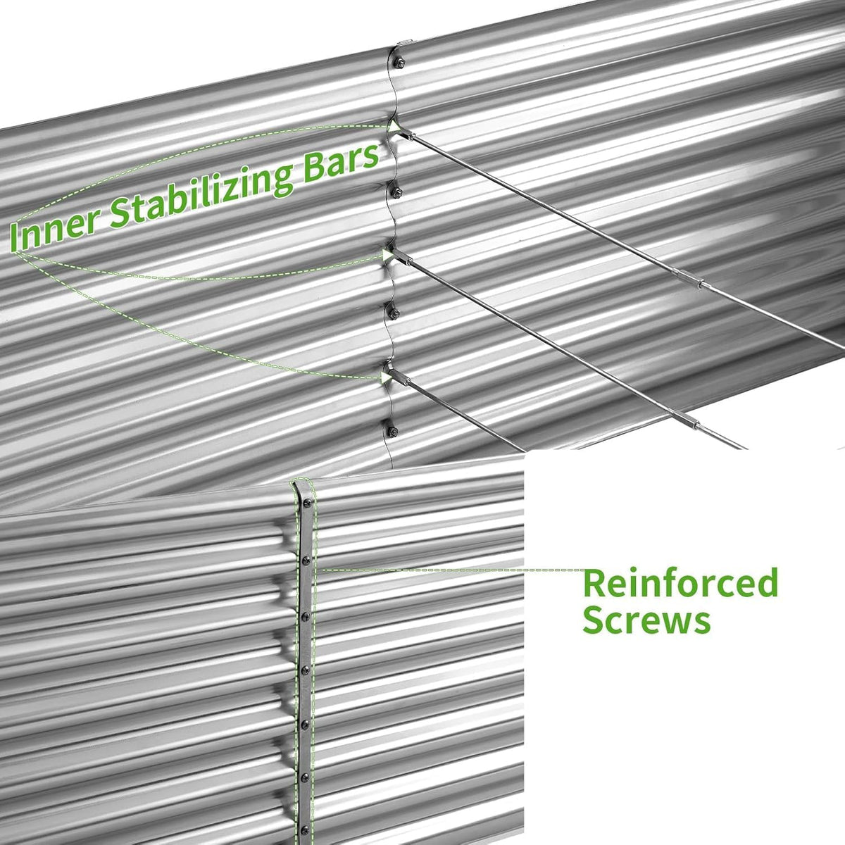 Land Guard bed with reinforced bars ensures long-lasting stability.