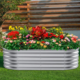 Land Guard powder-coated galvanized steel resists rust in wet weather.
