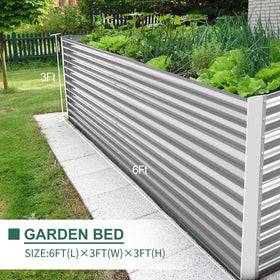 Land Guard raised bed with layered layout top view for space-efficient planting