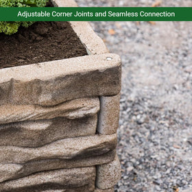 Landecor natural tan and brown finish blends with any landscape.