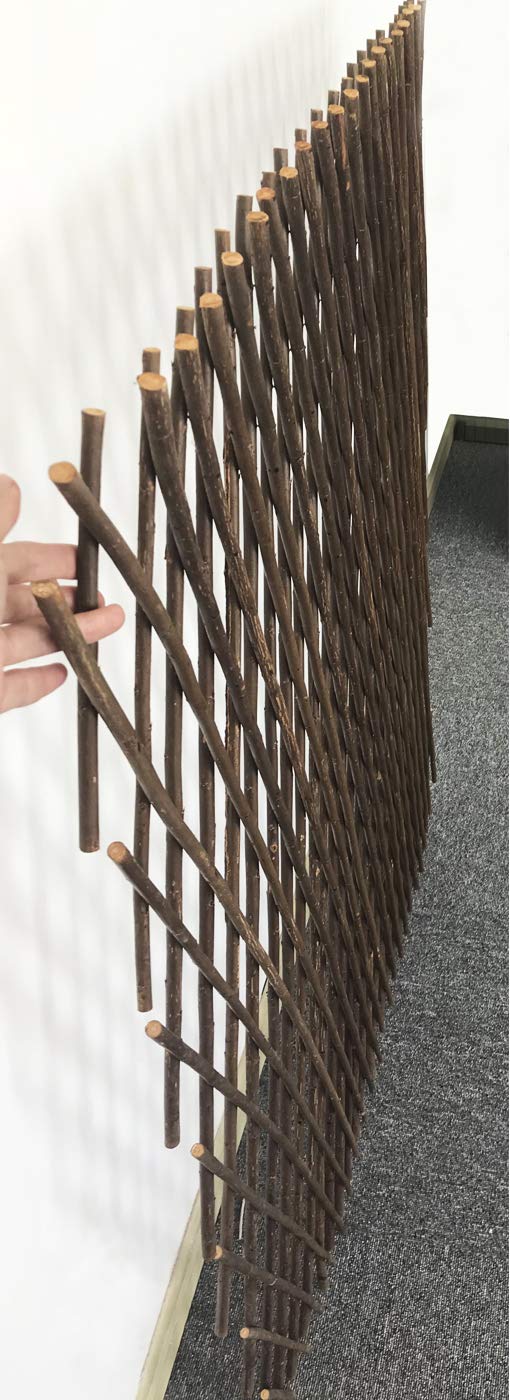 LANDGARDEN DIY frame for LED lights on willow trellis for decor.