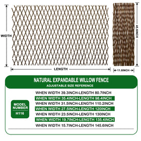 LANDGARDEN willow fence joint, sturdy rivet connection for durable outdoor setup.