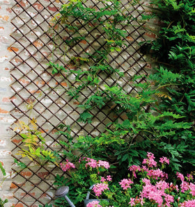 LANDGARDEN willow fence divider creating privacy on patio or backyard.