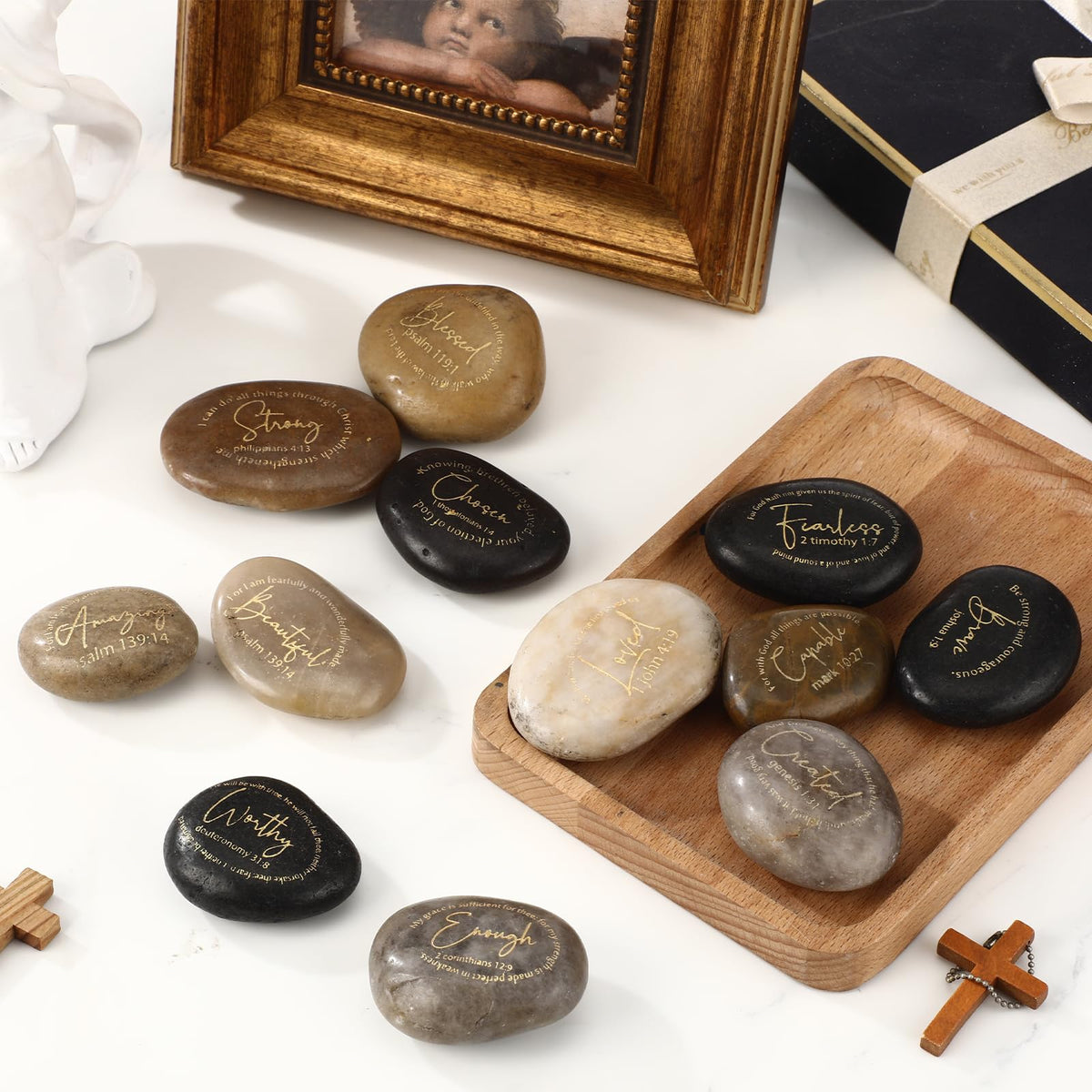 Landical Mother's Day religious gift stones for women
