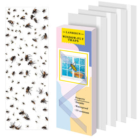 Landisun fly trap indoor window shows quick insect capture in real homes