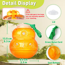 Landisun Wasp Trap front view showing bright attractant design for pest control
