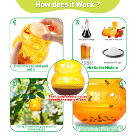 Landisun Wasp Trap used outdoors in garden for pest management