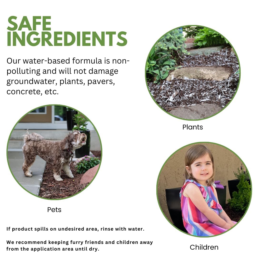 Landscape Loc Mulch and Rock Bond premixed formula enables quick outdoor projects