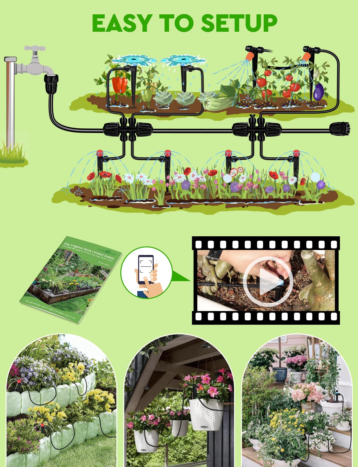 Landtouch faucet adapters and end plugs simplifying connections.