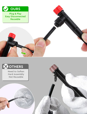 Landtouch 100ft quarter-inch tubing enabling flexible watering layout.